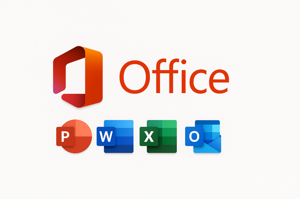 Word・Excel・PowerPointなどが含まれるMicrosoft Officeスイートのイメージ画像