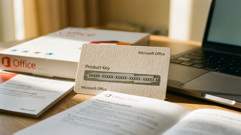 Microsoft Office のプロダクトキーを確認するイメージ